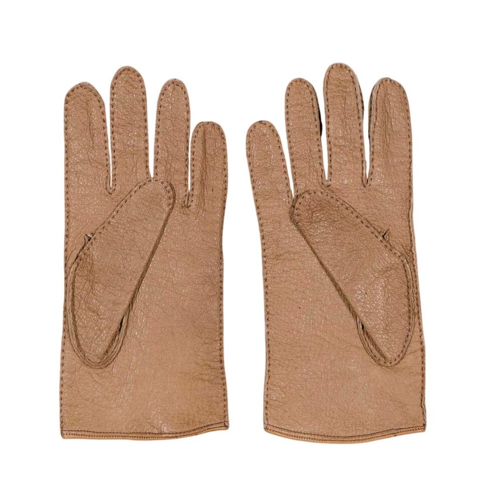 Vintage Gucci Leather Gloves Made in Italy Interlocking GG Genuine Leather - Picture 2 of 4